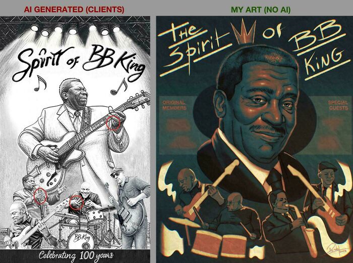 Offered Free Tribute Poster Art. Got Rejected & They Used Strange AI Instead