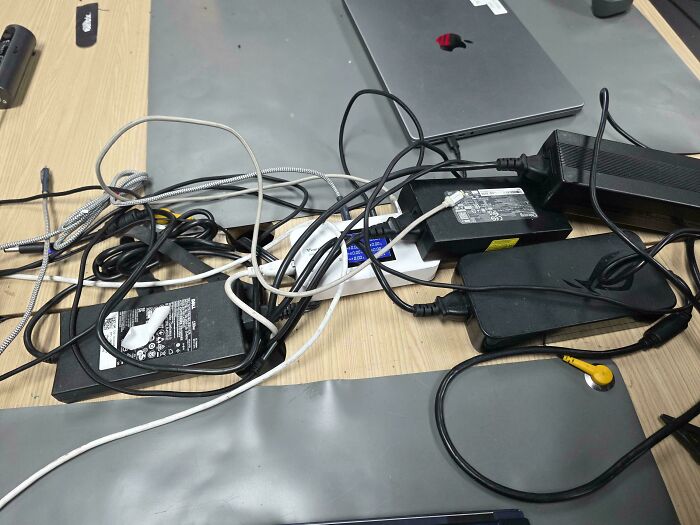 Coworkers Leave Power Bricks & Chargers All Over, Then Vanish on Days Off