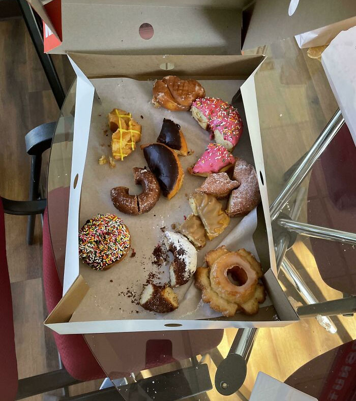 Coworker Sampled Every Doughnut Like It Was a Buffet