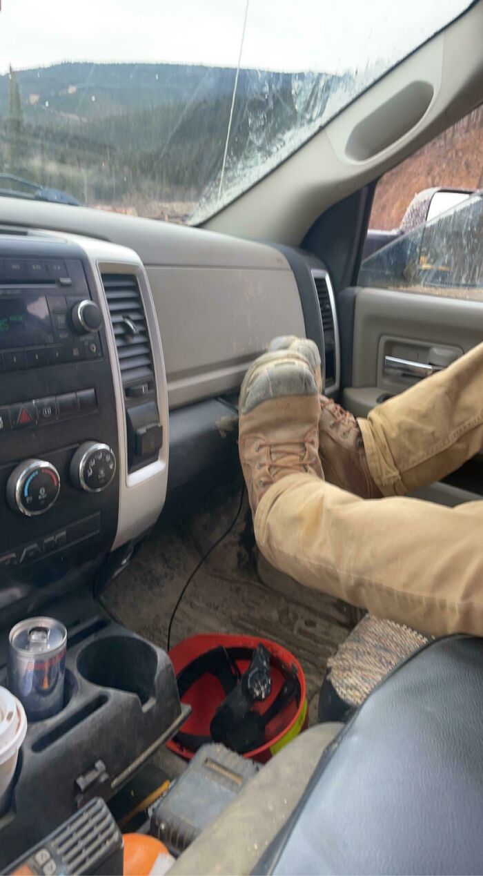 My Coworker’s Preferred Office Chair: The Truck Seat (Literally)
