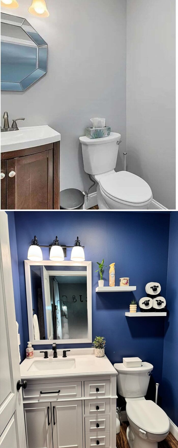 Half Bath Reboot: Painted Ceiling FTW!