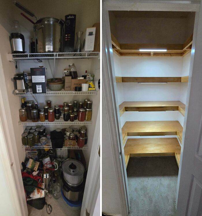 Closet Shelves Upgraded for Canning Queen