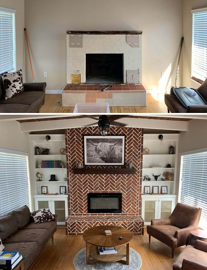 Fireplace Reno That Raises the Cozy Bar