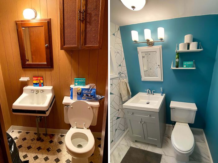 Couple Did It All: Half Bath Reno Masters