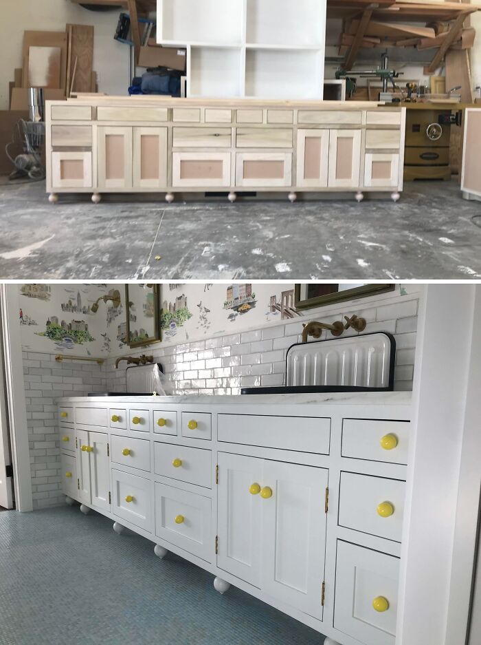 Handmade Jack & Jill Bathroom Vanity