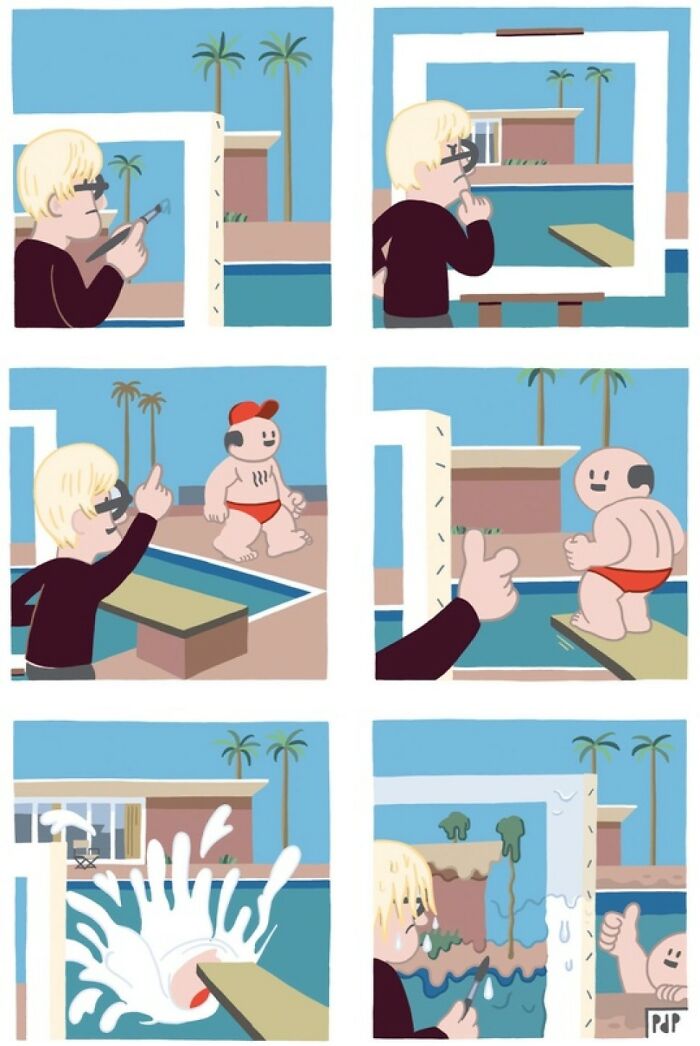 23 Silly Silent Comics That Sneak Up With a Dark Twist