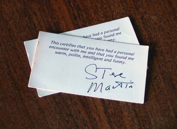 Steve Martin Didn’t Just Sign My Autograph, He Went Full Comedy Cards