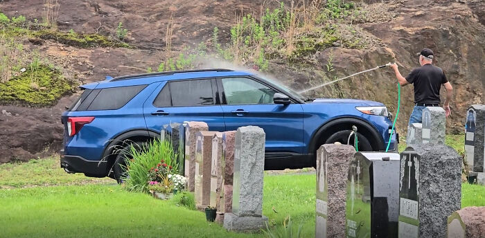 Washing Your Car at the Cemetery? Bold Move!