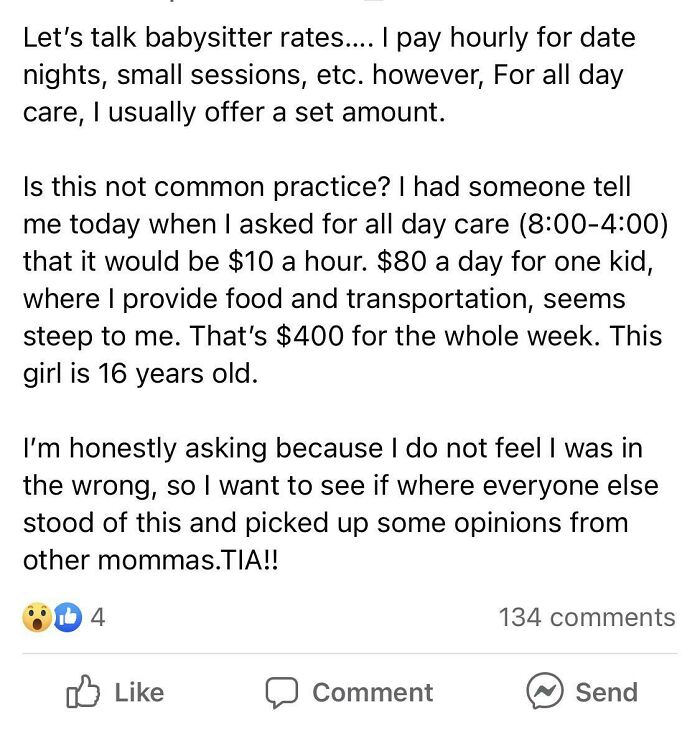 "$400 for a Whole Week? No Way!"