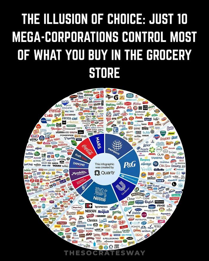 The Great Grocery Trick: 100 Brands, 6 Companies