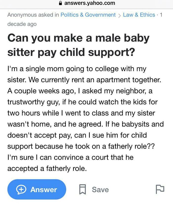 Meet The Absolute Human Vermin Of Babysitting Requests