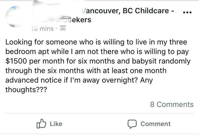 Hey, Pay My Rent AND Babysit My Kids, Please!