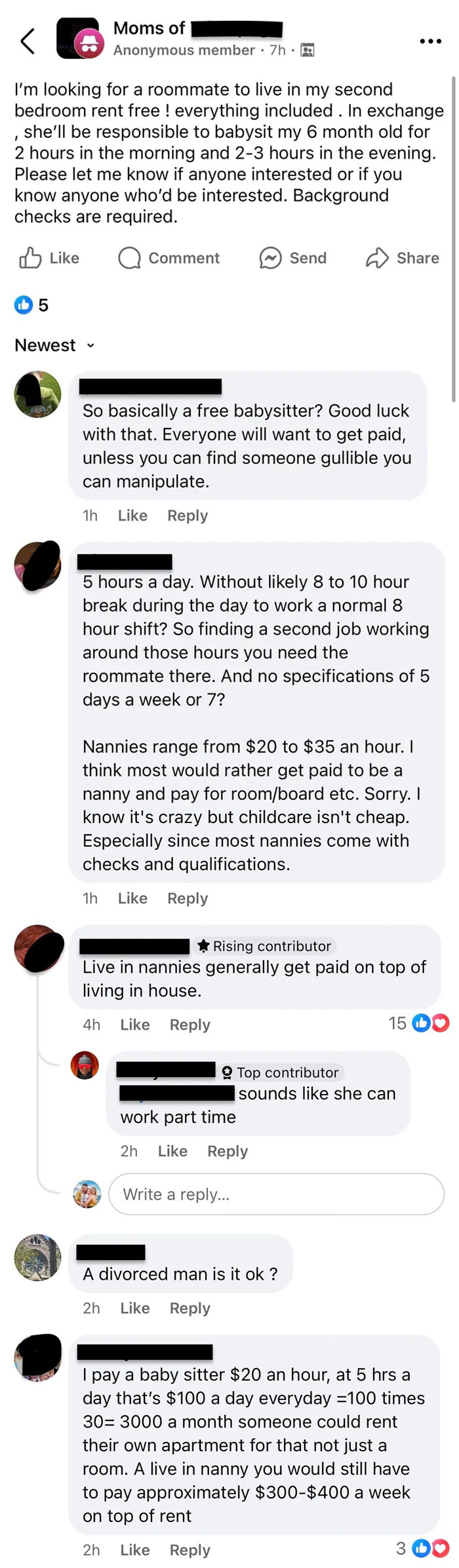 Free Live-In Nanny Wanted! Spoiler: People Didn’t Love This Idea