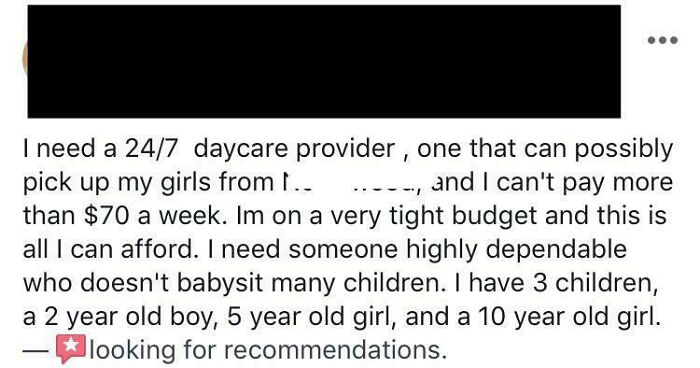 Looking For Someone To Watch My 3 Kids All Day For Just $70 a Week!