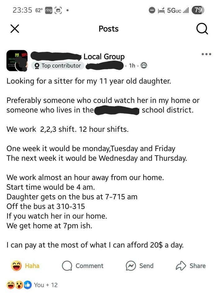 7+ Hours Of Babysitting, Only $20 A Day. Someone Stop Them!