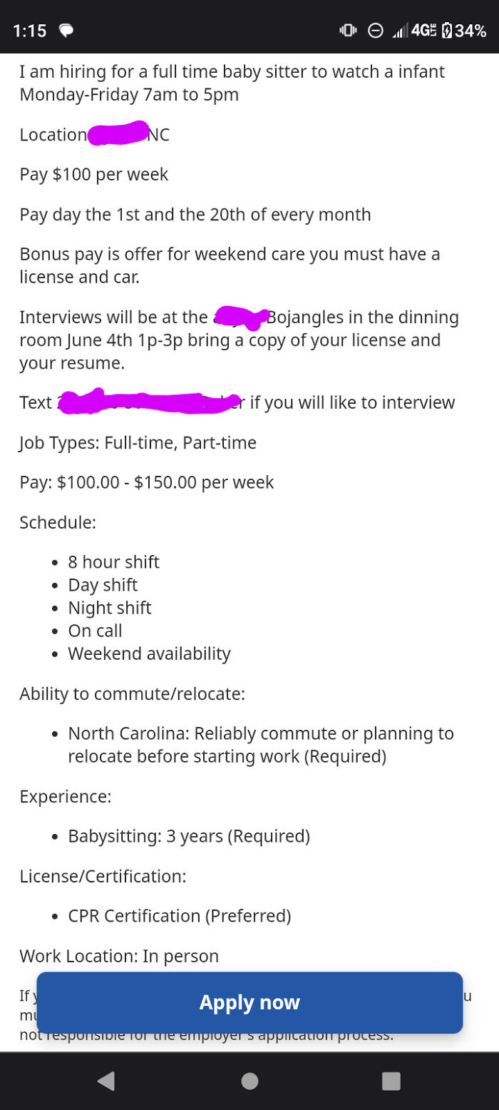 Watch My Kid 50+ Hr/Week For $100 Weekly + Credentials Please!