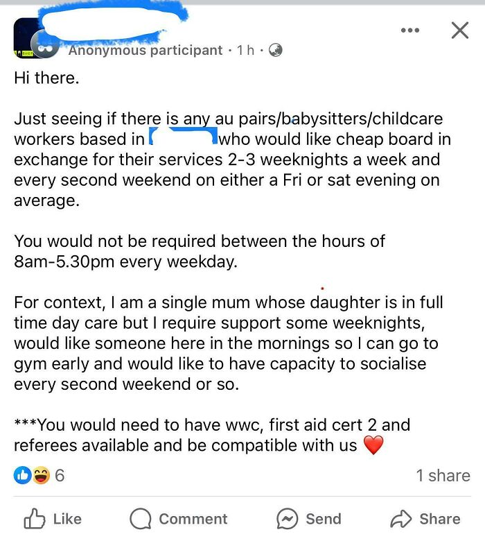 Cheap Board In Exchange For Babysitting? No Thanks