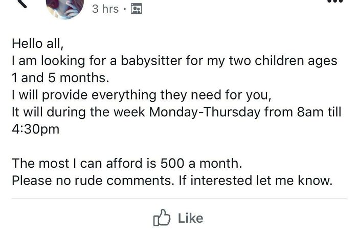 Want To Pay $3.70/Hr For 2 Kids? Good Luck Finding Help