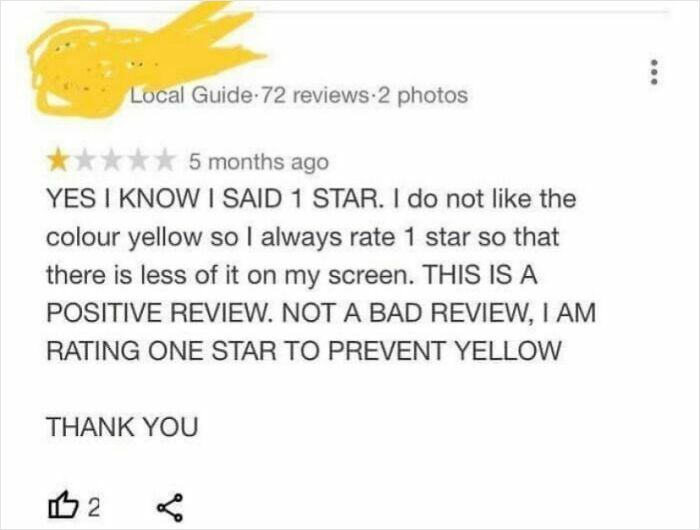 I Hate Yellow (And Guess Who Said It)