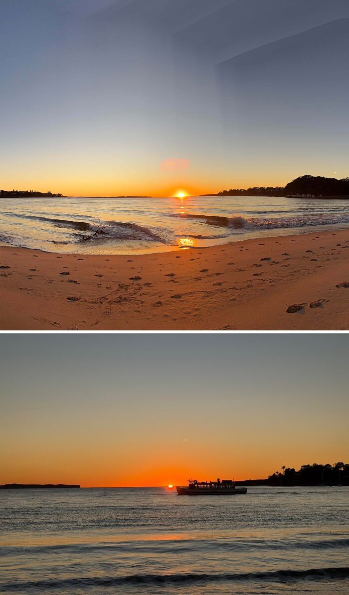 Sunrise In Bundeena With Ferries Lining Up For Sydney—Pretty Chill Scene