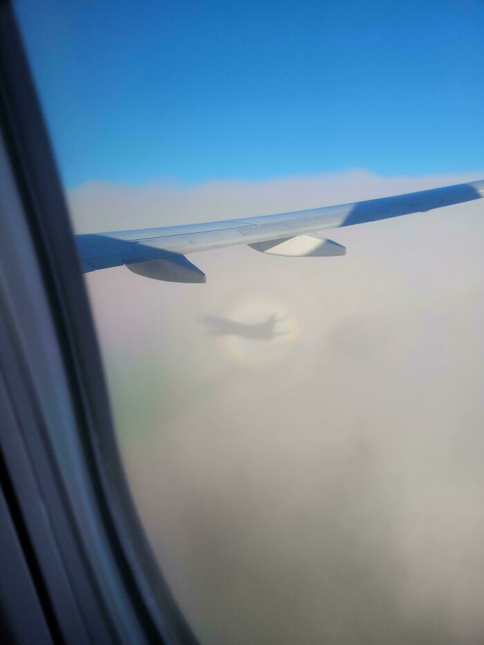 Cloud Reflection While Coming Into Melbourne—It’s Like Nature’s Mirror