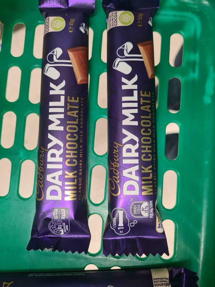 Cadbury Bars Shrank From 50g To 45g—That’s Just Not Right