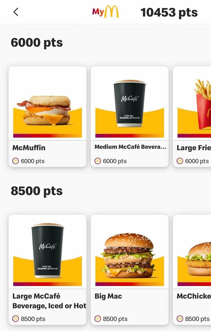 It Takes $85 To Earn Enough McDonald’s Points For One Large Coffee. Yup, You Heard Right.
