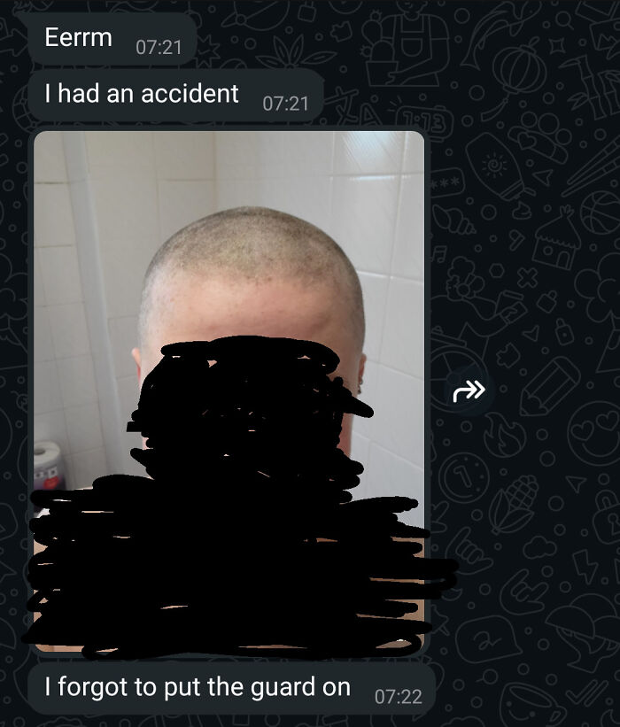 Sister Forgot Hair Clipper Guard and Had To Shave It All Off