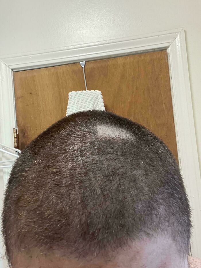 Forgot Guard Off When Touching Up Hair. Facepalm!