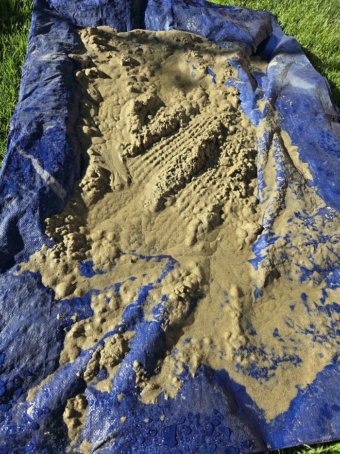 Spent Days Trying To Dry Sand, Freaked Out When It Got Sprinklered