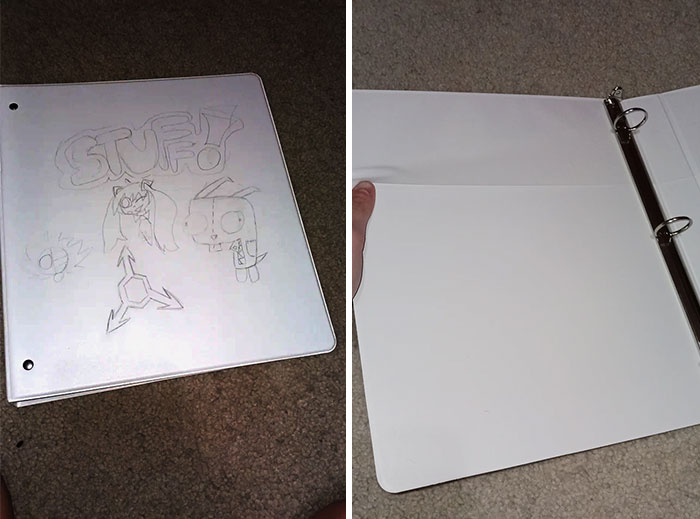 Drew On New School Binder Upside-Down. Time To Redraw!