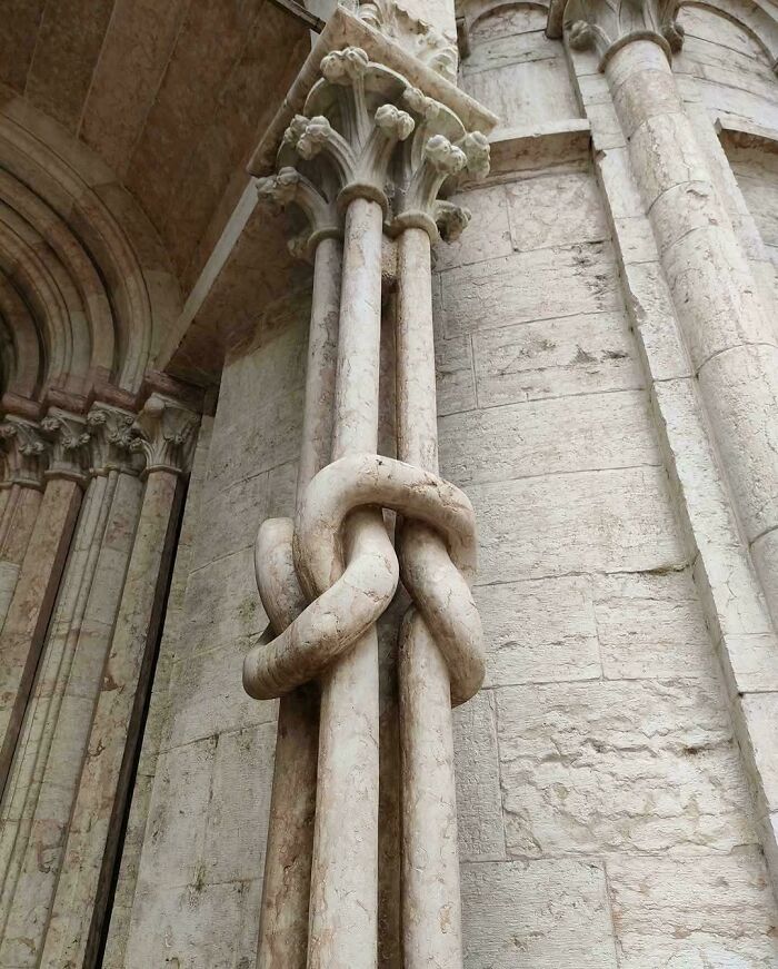 Crazy Marble Columns Carved Like Knots – Trento Cathedral, Italy