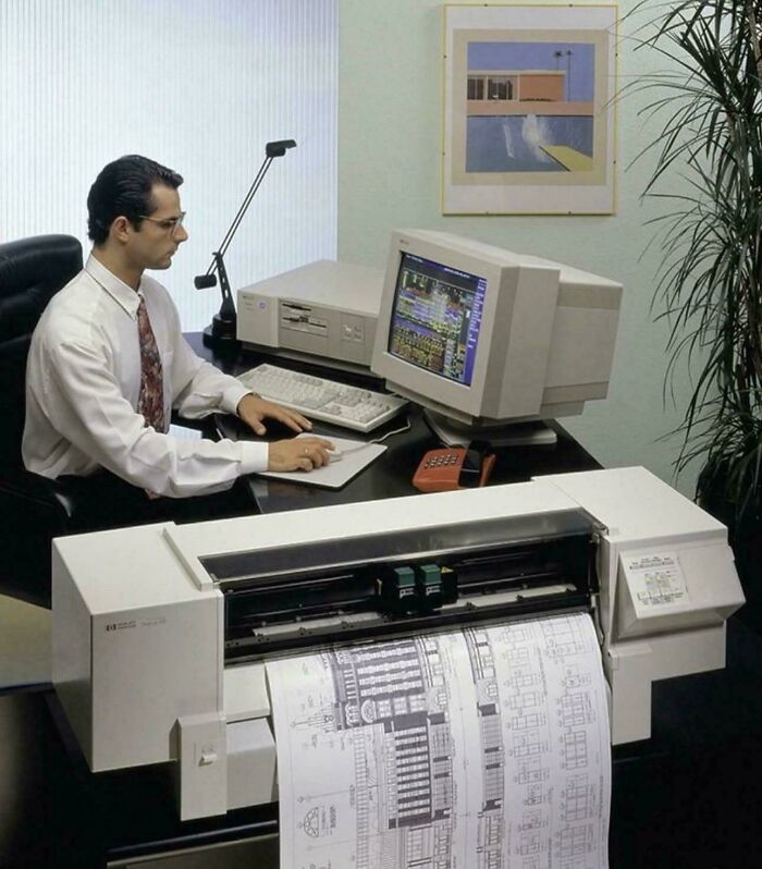 1990s Architect Setup: A Totally Rad Workspace