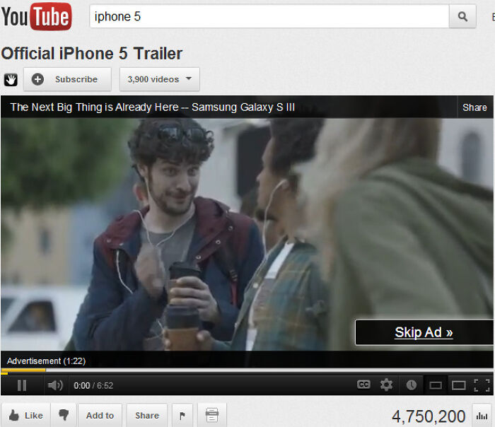 Nice Ad Placement, Samsung!