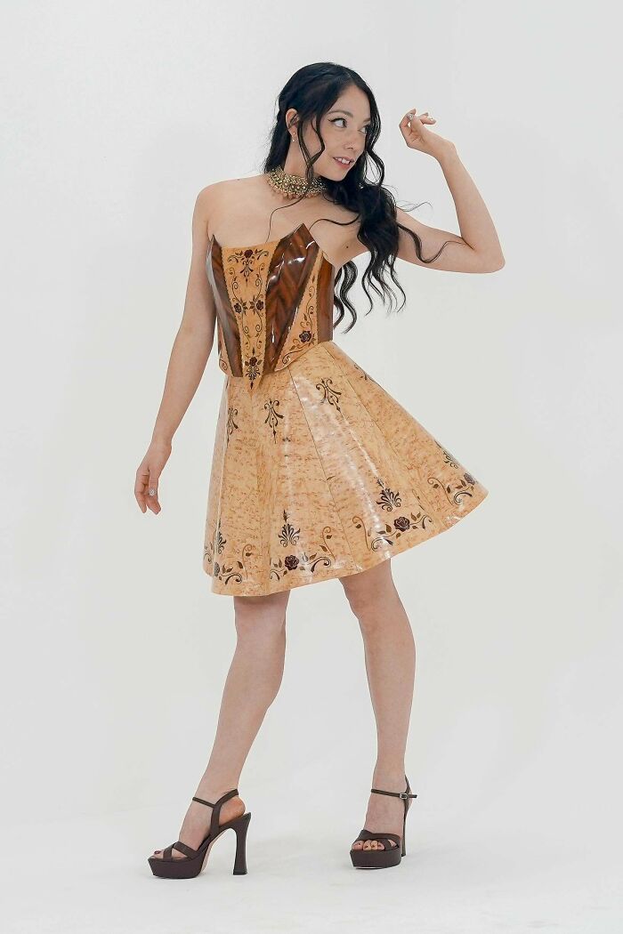 This Wooden Dress Inspired By The Met Gala Is Seriously Cool (And Only Wood!)