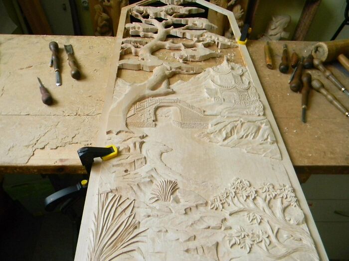 Hand-Cut Wood Carving That’s Seriously Cool