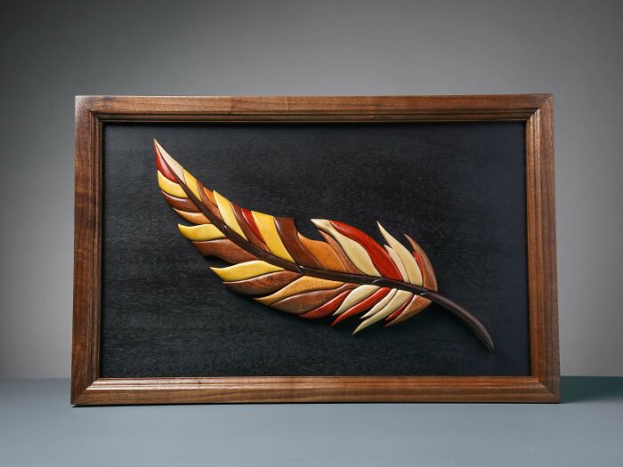 All-Natural Colors, All-Handmade: This Scroll Saw Piece Is Stunning