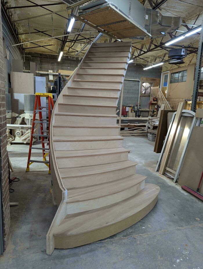Finished This Curved Staircase For A Multi-Million Dollar Home