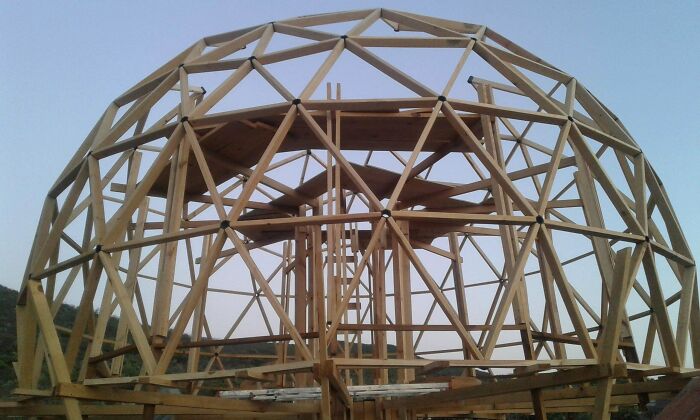 Took On Building A Wooden Geodesic Dome, And It’s Epic