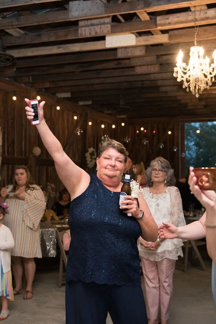 My Mother-In-Law Cheers With Her Phone Instead Of Beer (Too Tipsy!)