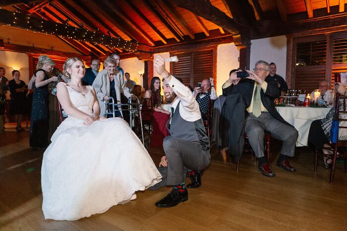 Great Grandma Says Goodbye Just As My Husband Fetches My Garter