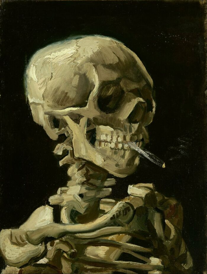 Smoking Skull by Van Gogh (1886)