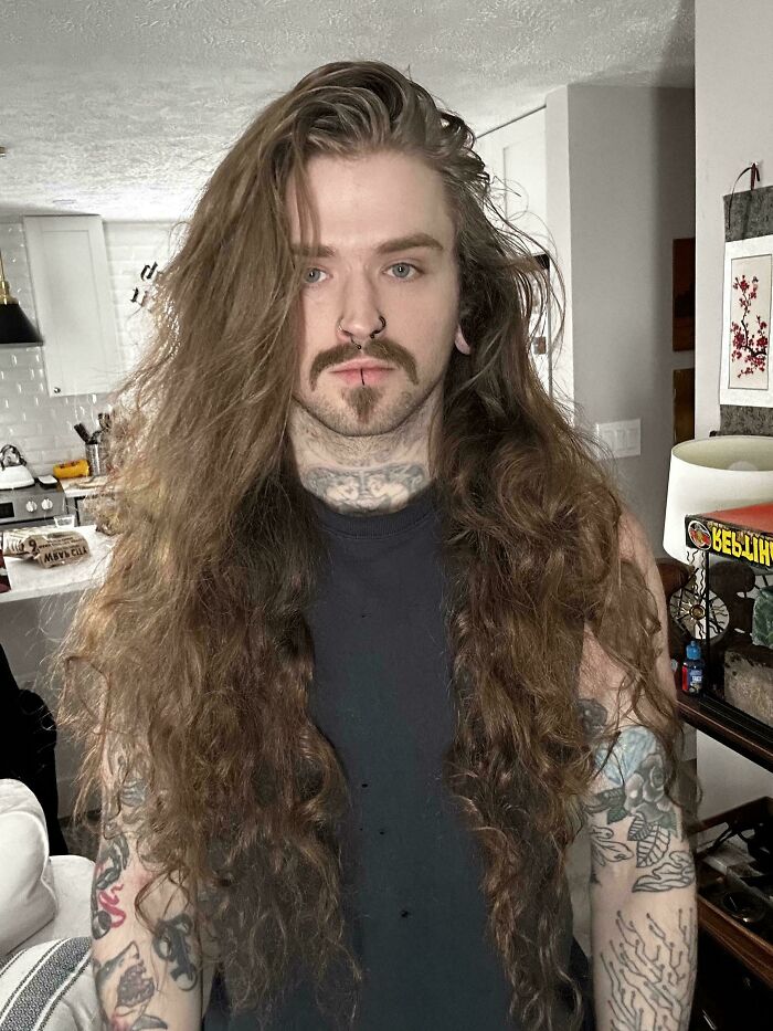 Fitting All This Hair Under A Welding Hood Somehow