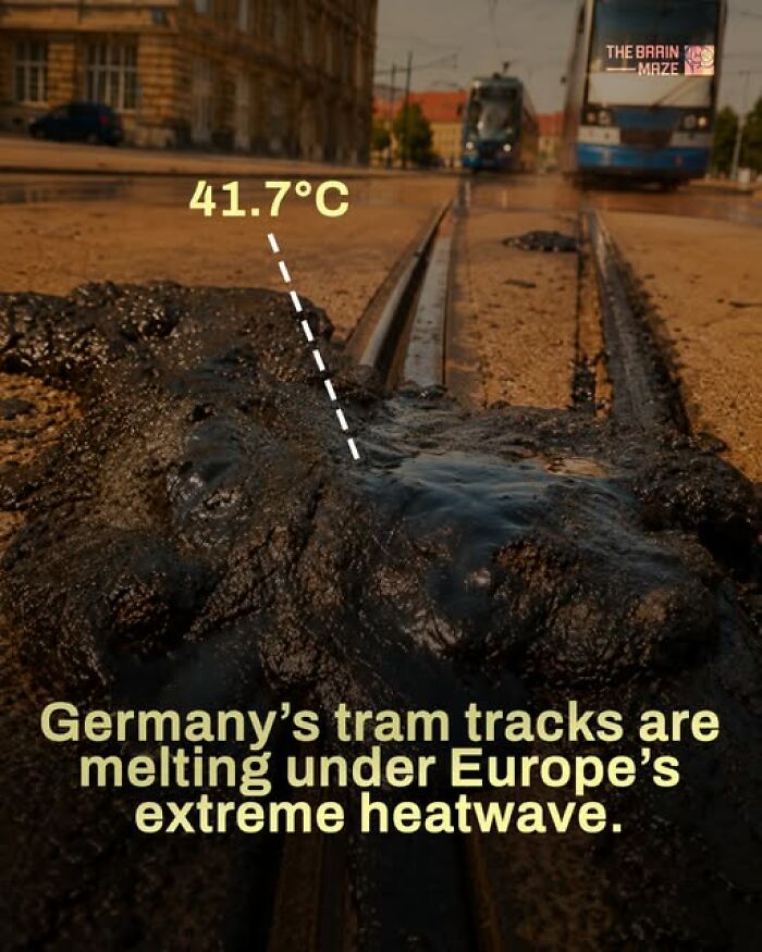 Germany’s Tram Tracks Taking a Molten Detour Thanks to the Heatwave