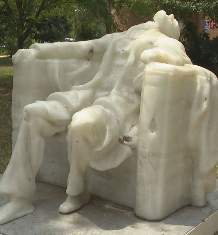 Abraham Lincoln Wax Statue Melting Like an Ice Cream Cone