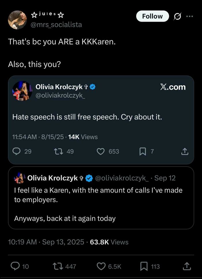 Hypocrisy Alert: Meet Karen... or Something Like That