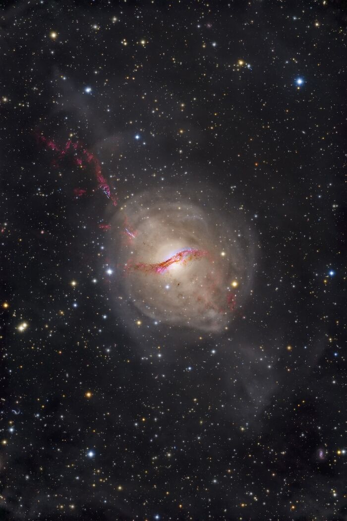 Ghostly Shells & Blazing Jets: Galaxy On Fire