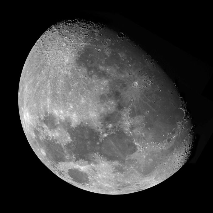 Waxing Gibbous: Moon Showing Off Its Details
