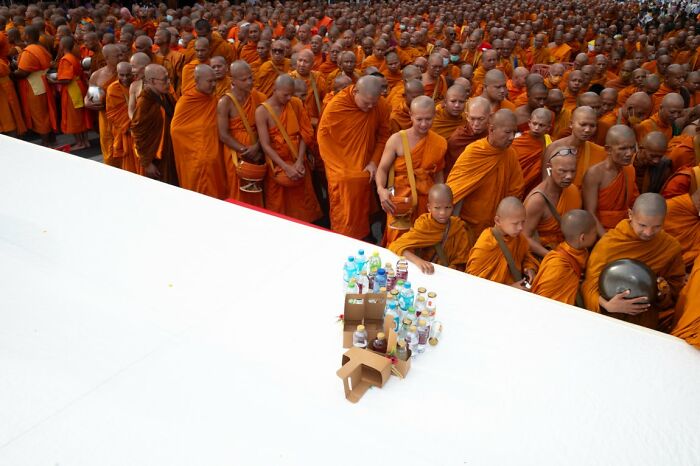 Monks on the Move by Sakulchai Sikitikul
