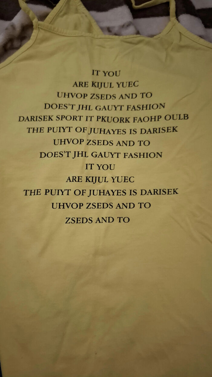 The Text on My Girlfriend's Shirt... Help!
